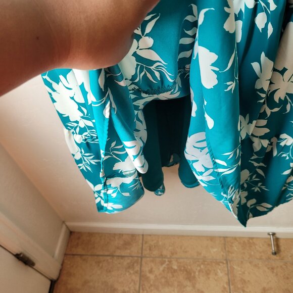 Torrid Studio Crepe De Chine Tie Neck Tiered Dress - Picture 8 of 12